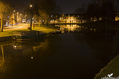 Haarlem Leidsche vaart bij nacht